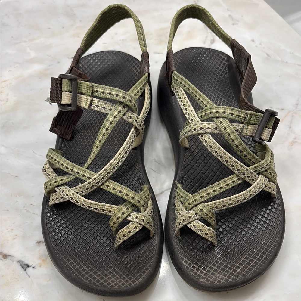 Chaco Green and Brown Outdoor Sandals